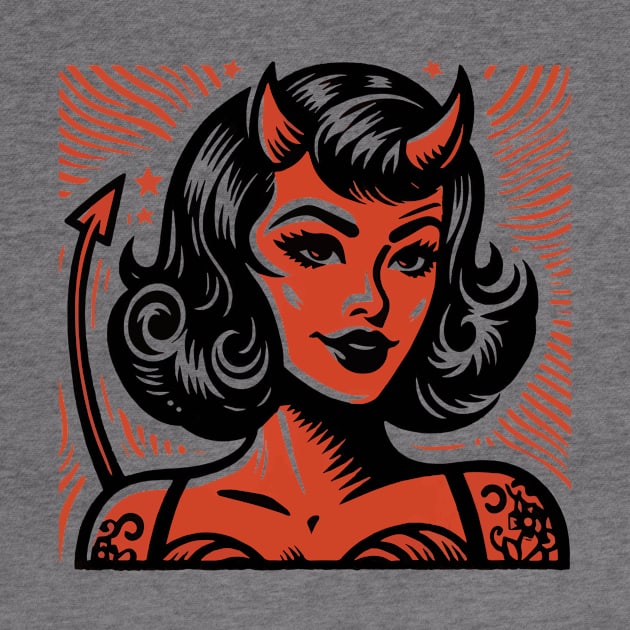 Retro Devil Girl by n23tees